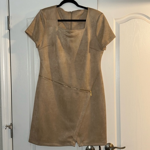 Calvin Klein Dresses & Skirts - Faux suede Calvin Klein dress size 14